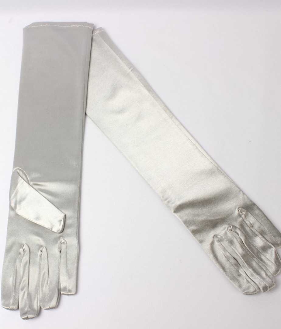 Evening glove of elbow length 12bl silver Code:S/EV5232 image 0